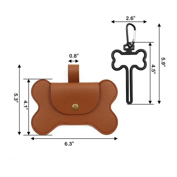 Pu Leather Pet Garbage Bag Dispenser