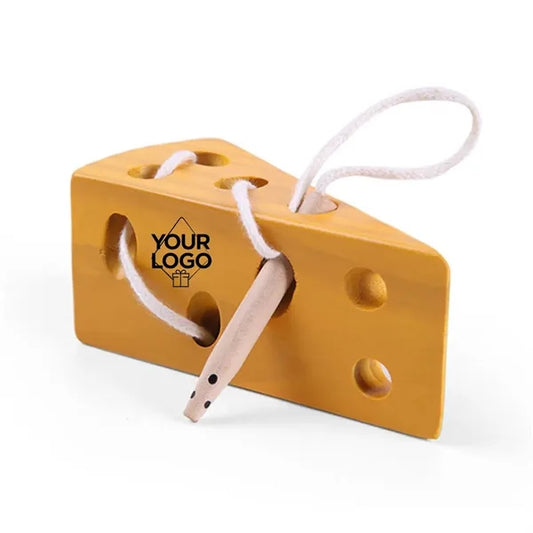 Wooden Cheese Lacing Toy