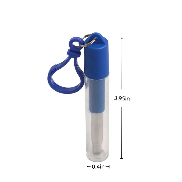 Hooked Portable Stainless Steel Telescopic Straw