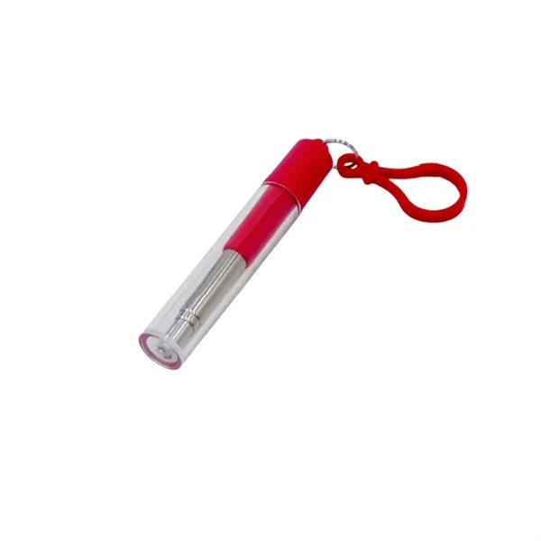 Hooked Portable Stainless Steel Telescopic Straw