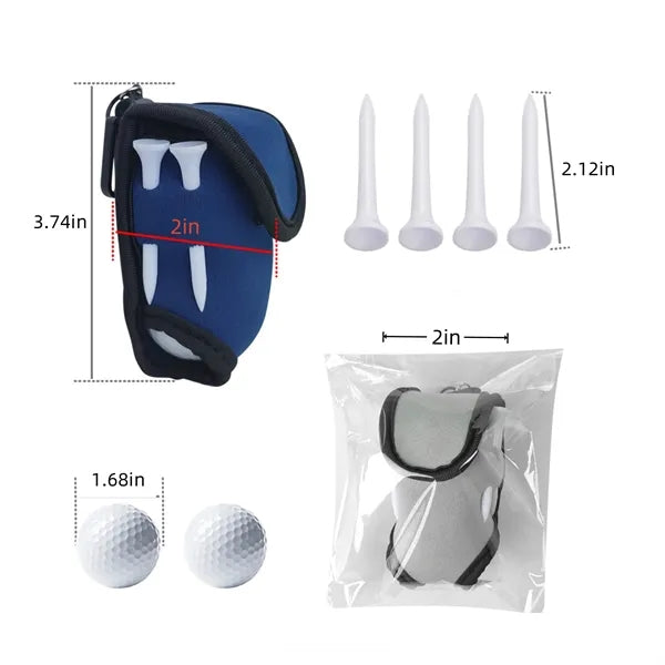 Neoprene Golf Tool Waist Bag with Lightweight Ball Pouch"