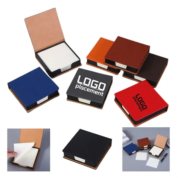 Leather Business Desk Sticky Notes Holder