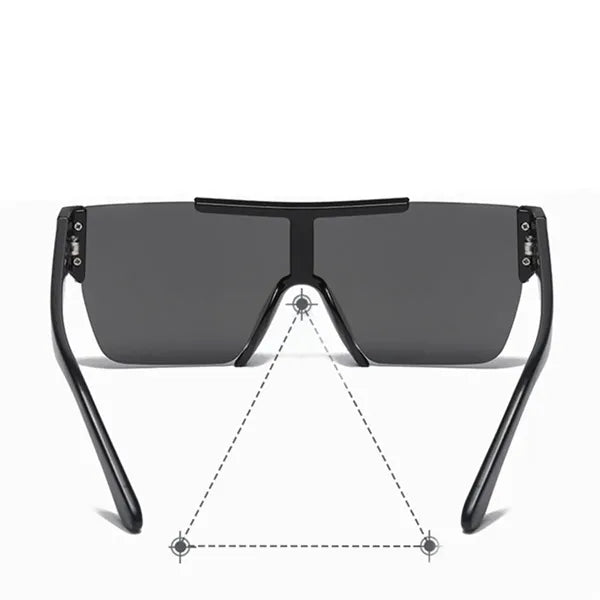 Stylish Square Oversized UV Protection Cycling Sunglasses