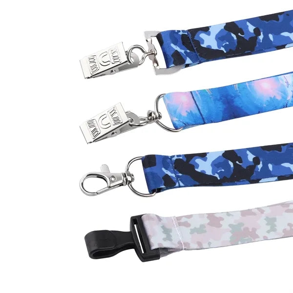 3/4" Full Color Polyester Wrist Lanyard Keychain