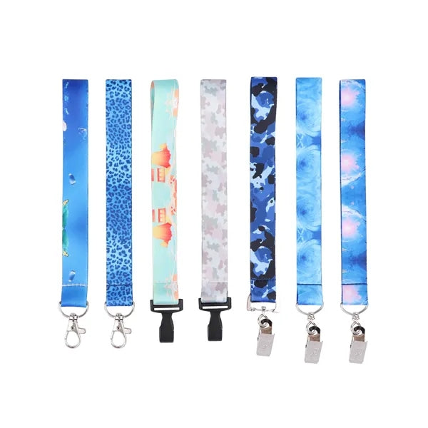 3/4" Full Color Polyester Wrist Lanyard Keychain