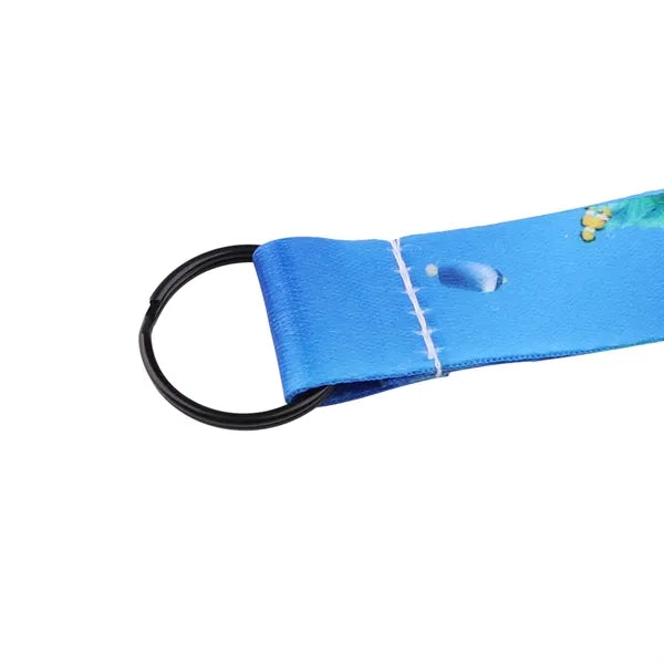 3/4" Custom Polyester Wrist Keychain Lanyard W/ Split Ring