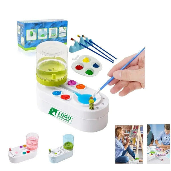 Painting Station with Brush Washer