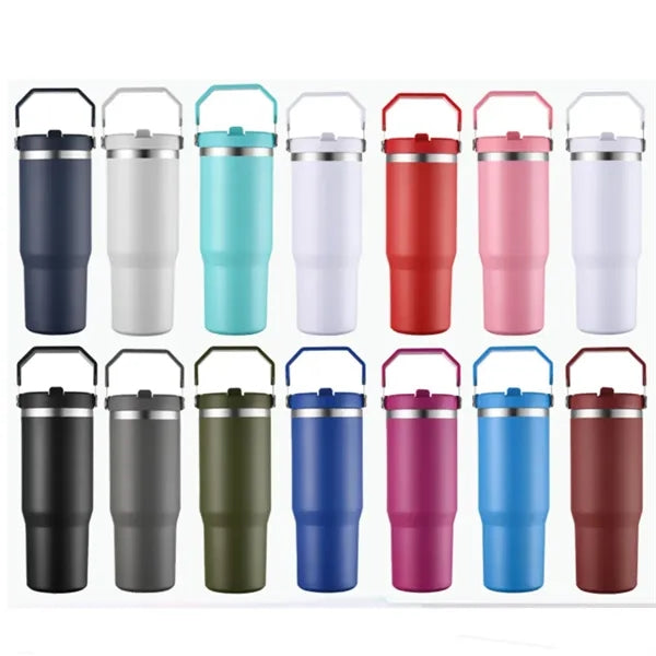 30oz Stainless Steel Tumbler with Handle