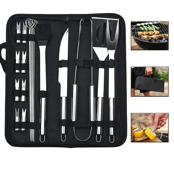 20pc BBQ Grill Tool Professional Accessories Set