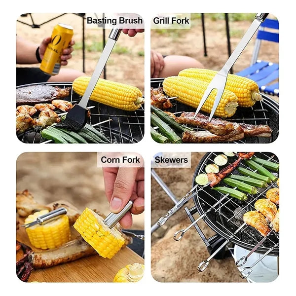 20pc BBQ Grill Tool Professional Accessories Set
