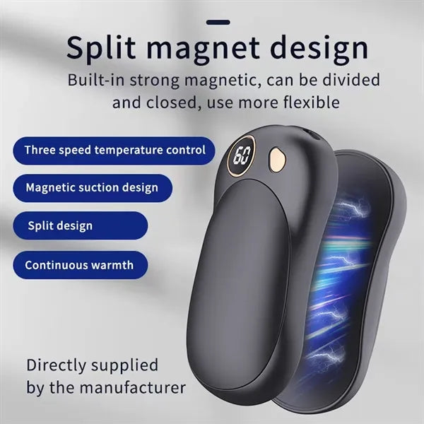 Magnetic Heating Hand Warmer Split Type Power Bank
