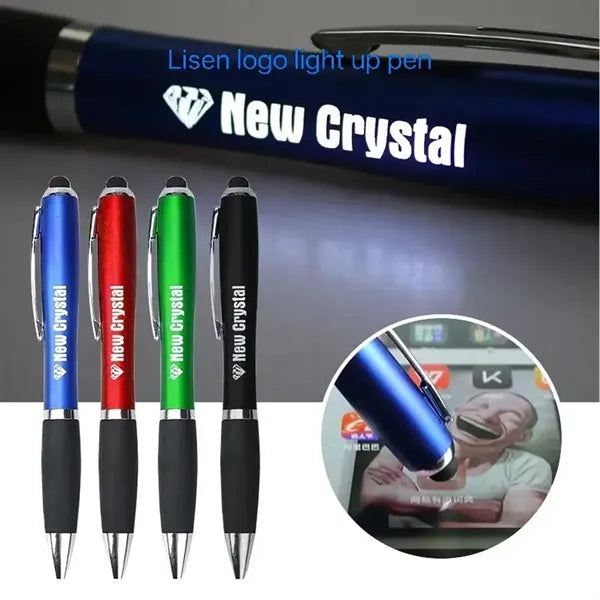 LED Light Emitting Advertising Twist Touch Screen Pen