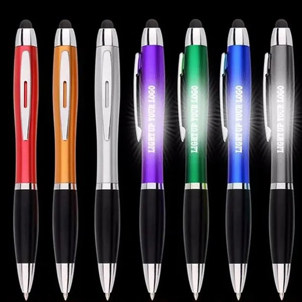 LED Light Emitting Advertising Twist Touch Screen Pen