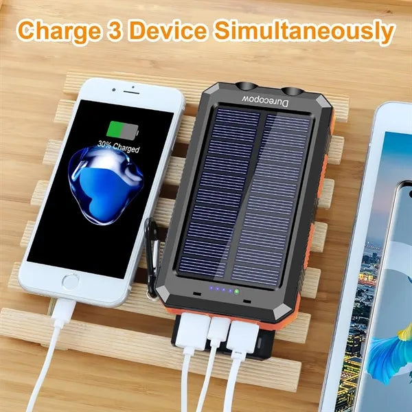 10000 mah Solar Charger Power Bank with Led Light