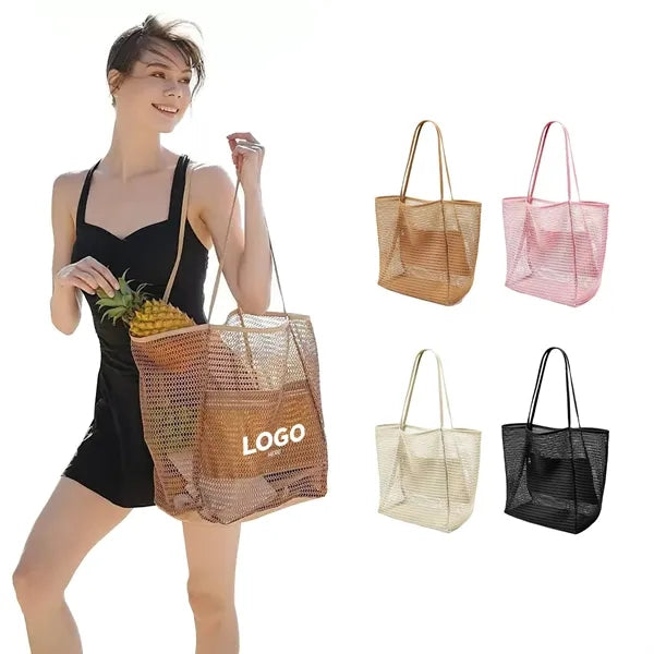 Women Travel Mesh Shoulder Handbag
