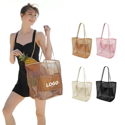 Women Travel Mesh Shoulder Handbag