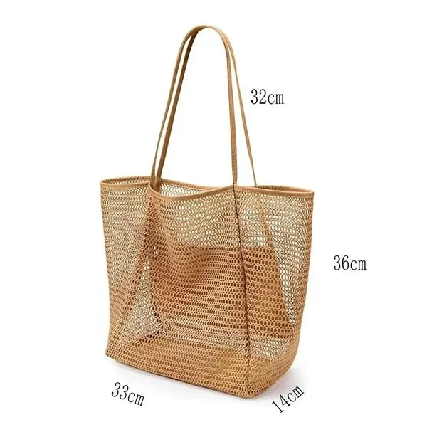 Women Travel Mesh Shoulder Handbag