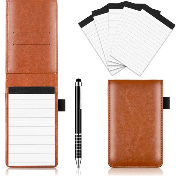 A7 Mini Notepad Holder with Metal Stylus Pen