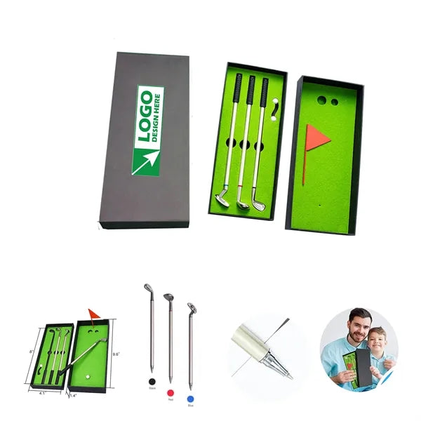 Mini Desktop Golf Pen Set with Putting