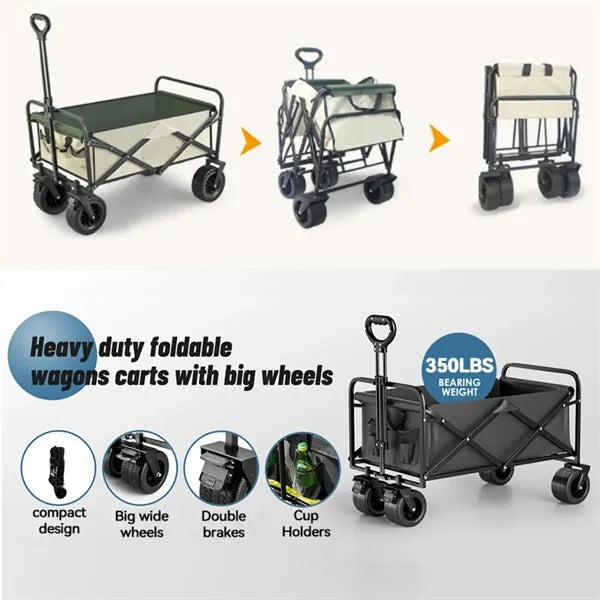 Outdoor Wagon Collapsible Camping Hand Trolley Carts