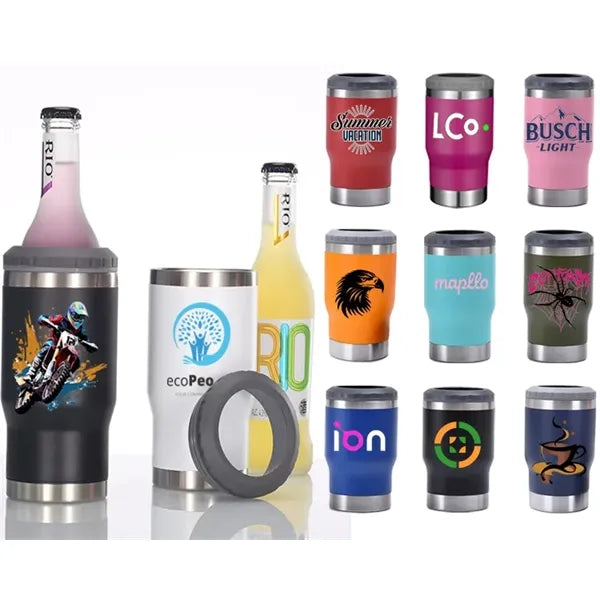 4 in 1 Stainless Steel Two-Way Lids Insulated Can Cooler