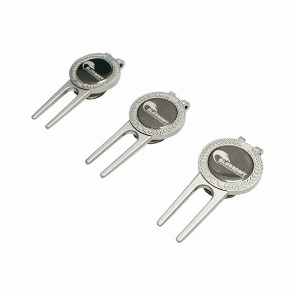 Zinc Alloy Golf Divot Tool Hat Clip with Ball Marker