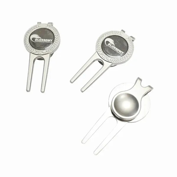 Zinc Alloy Golf Divot Tool Hat Clip with Ball Marker