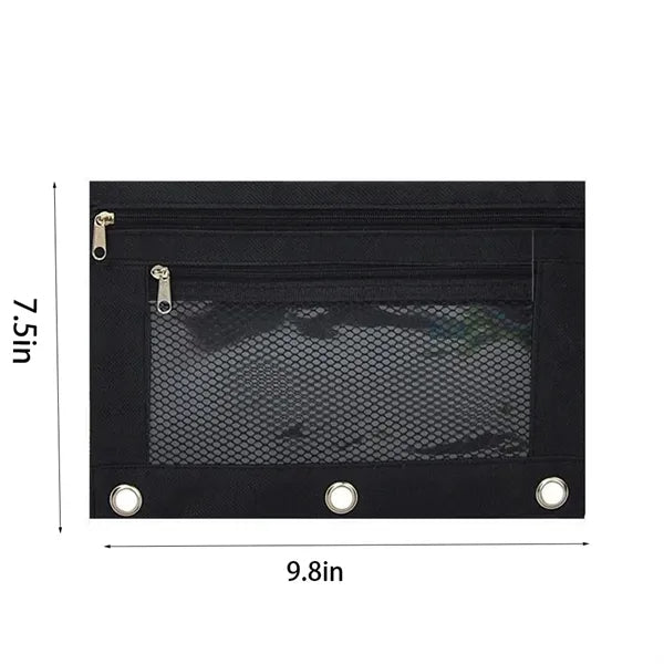 3 Ring Pencil Pouch with Clear Window