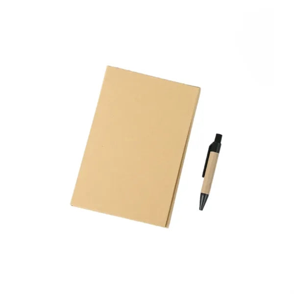 Eco-Friendly Notebook w/Sticky Note Ruler & Pen