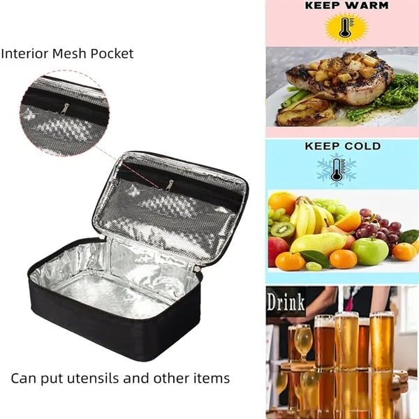 Waterproof Lunch Cooler Bento Bag Food Insulated Picnic Tote