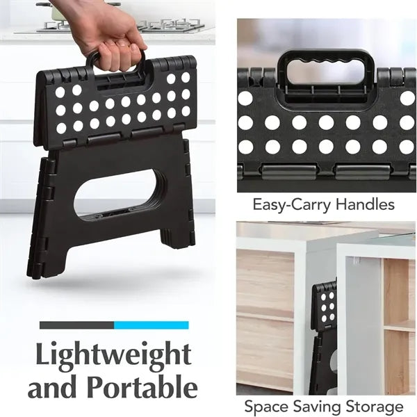 Folding Lightweight Step Sturdy Easy Open Safe Plastic Stool