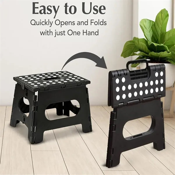 Folding Lightweight Step Sturdy Easy Open Safe Plastic Stool