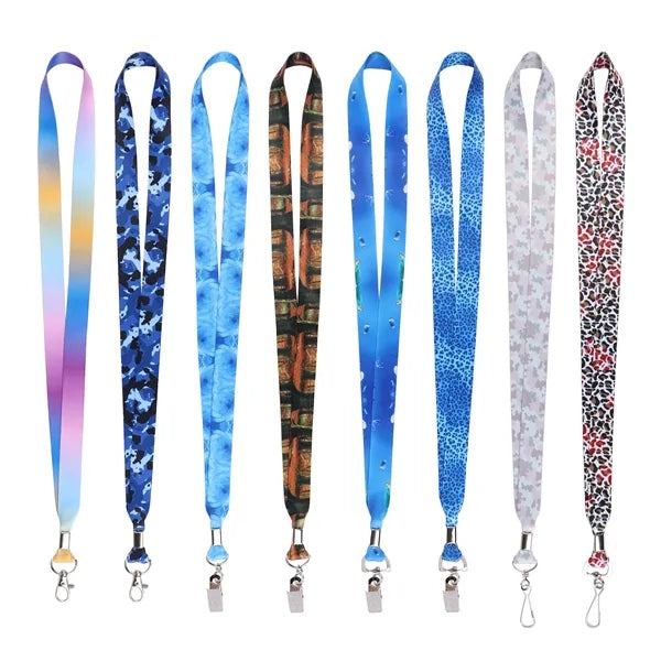 3/4" Full Color Custom Polyester Lanyards ID Badge Holder
