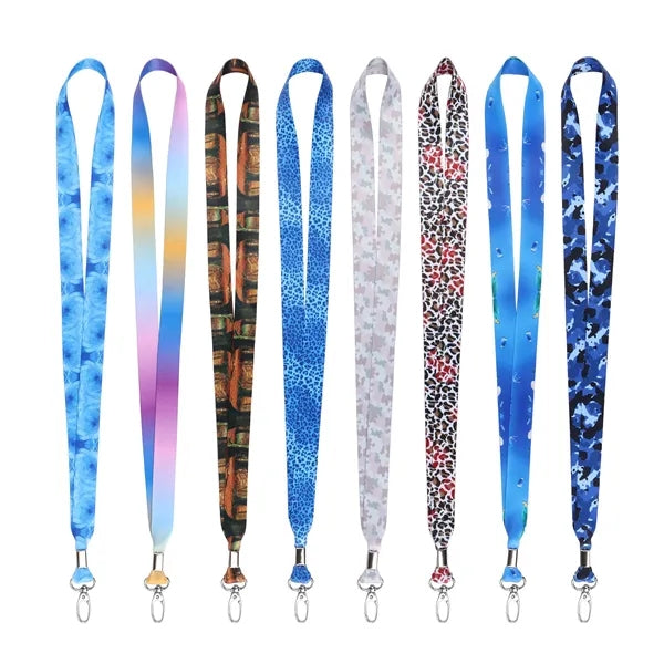 3/4" Full Color Polyester ID Badge Lanyard W/ Oval Clasp