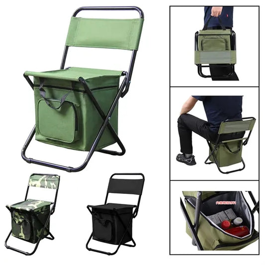 Outdoor Portable Foldable Fishing Chair with Storage Bag