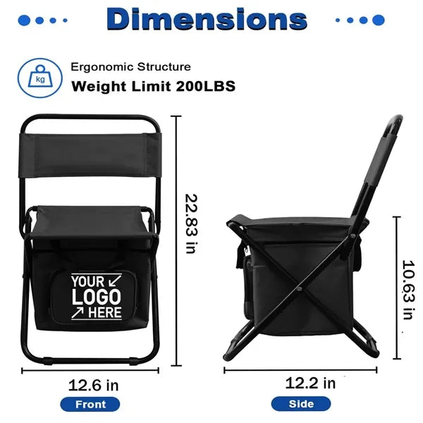 Outdoor Portable Foldable Fishing Chair with Storage Bag