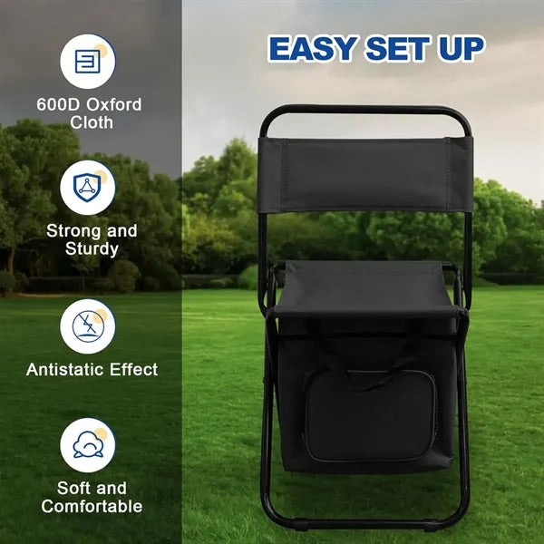 Outdoor Portable Foldable Fishing Chair with Storage Bag