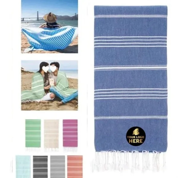 Turkish Cotton Beach Towel with Tassels