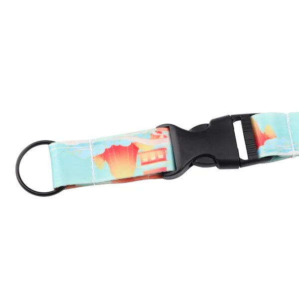 3/4" Dye Sublimated Detachable Neck Badge Lanyard for Keys