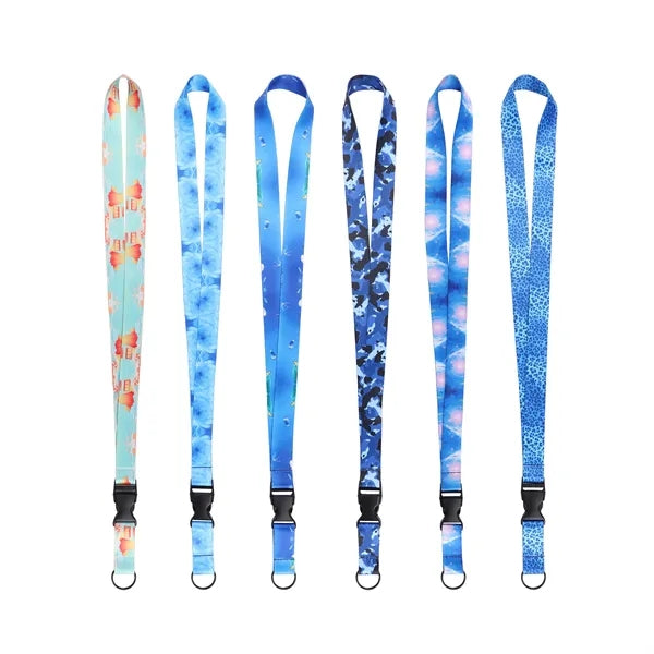 3/4" Dye Sublimated Detachable Neck Badge Lanyard for Keys