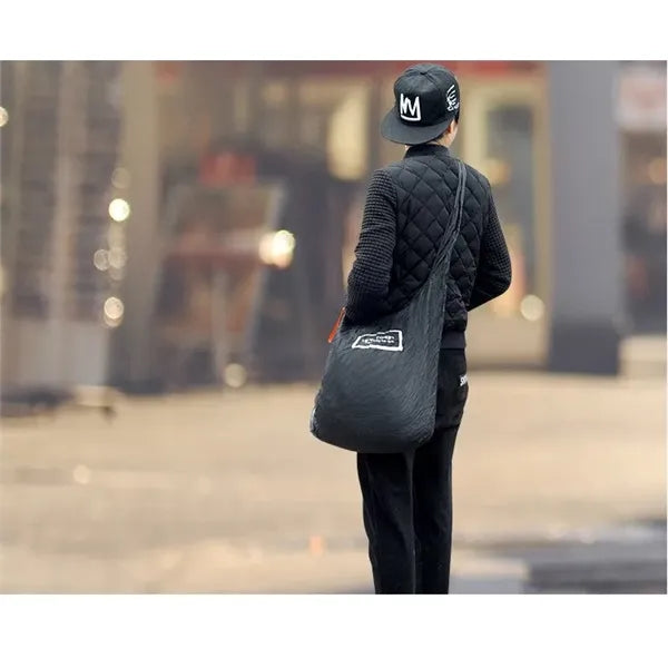 Retractable Nylon Tote Bag with Reel Mechanism