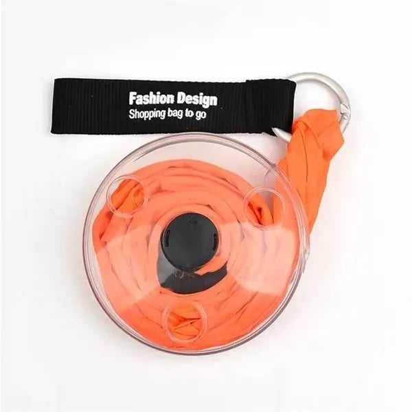 Retractable Nylon Tote Bag with Reel Mechanism