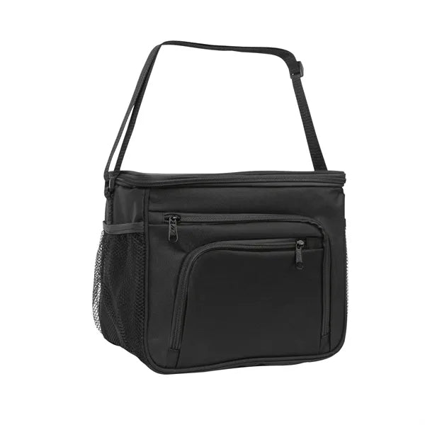 Oxford Cooler Insulated Lunch Bag With Side Mesh Pockets