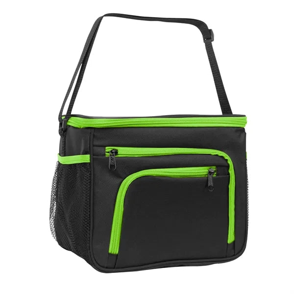 Oxford Cooler Insulated Lunch Bag With Side Mesh Pockets