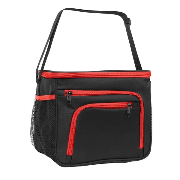 Oxford Cooler Insulated Lunch Bag With Side Mesh Pockets