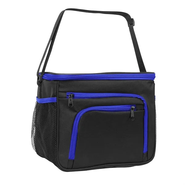 Oxford Cooler Insulated Lunch Bag With Side Mesh Pockets