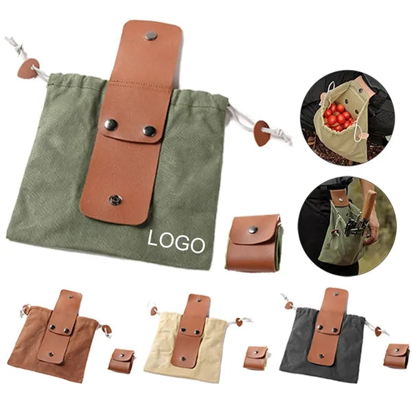 Foldable Canvas Foraging Waist Bag