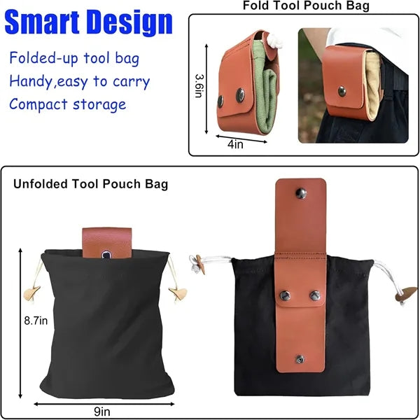 Foldable Canvas Foraging Waist Bag