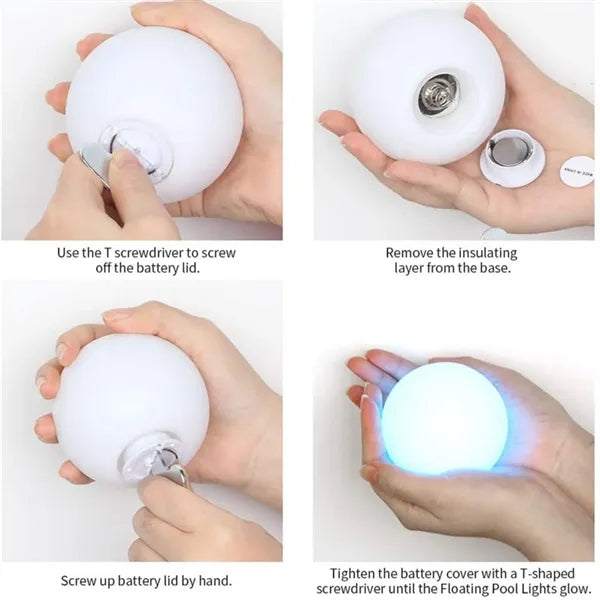 LED Waterproof Remote Controlled Glowing Ball Light