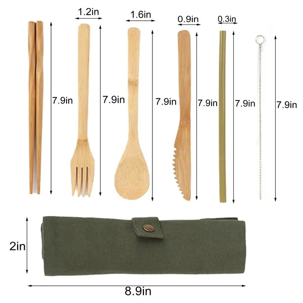 Portable Bamboo Cutlery Set